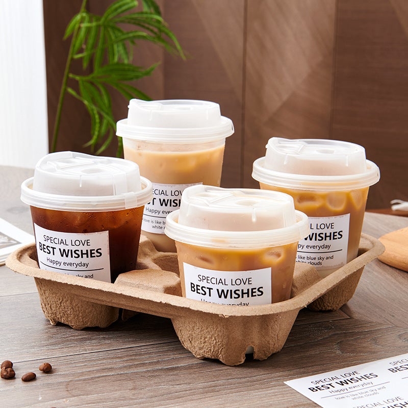 Disposable Coffee Cup Milk Tea Cup With Lid Cold Beverage Cup Plastic Out To Carry Shop Packaging Special Juice Supplier - Image 3